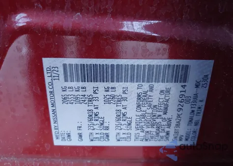 2023 Nissan Rogue Sv Fwd from USA, damaged, VIN 5N1BT3BA2PC926914